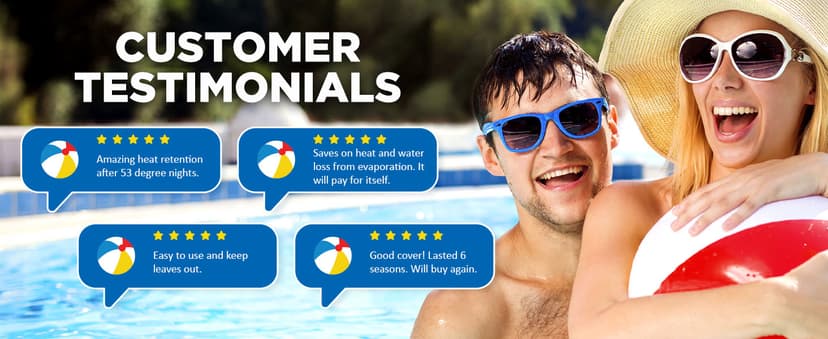 Sun2Solar Blue 18 ft x 36 ft Rectangle Solar Cover | 800 Series | Heat Retaining Blanket for Rectangular Inground & Above Ground Swimming Pools | Use Sun to Heat Pool | Bubble Heating Blankets