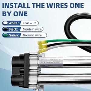 Hot Tub Heater 26-C3160-1S Suit for 1995+ Hot Spring Spa Heater Tiger River Watkins Spa Parts C3160-1 C3564-1 73790 7211 Titanium Heater Double-Pass 1.5kW/6kW 120V/240V 8.3A/16.6A