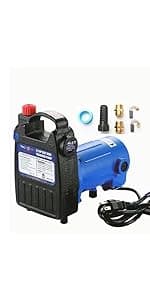 Garden Pump With Hose, 115V 1/10HP 330GPH Mini Electric Water Transfer Pump Waterbed Drain Pump, With Suction Hose Kit.