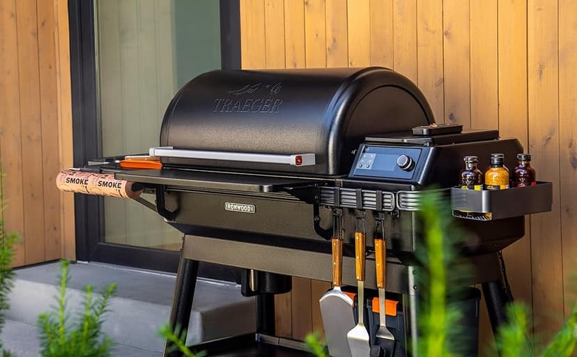 Traeger Ironwood XL Wood Pellet Smoker Grill, 924 Sq In Cooking Area, WiFIRE Smart Temperature Control, Up to 500 Degrees, Super Smoke Mode, 6 in 1 Outdoor BBQ Electric Smoker and Grill