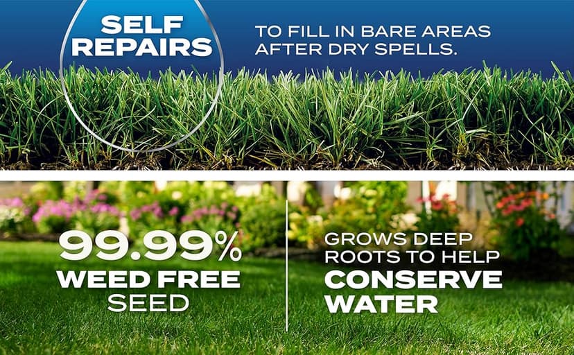 Scotts Grass Seed Drought Tolerant Mix, Kentucky Bluegrass and Tall Fescue Grass Seed Mix, Covers up to 2,000 sq. ft., 4 lb.