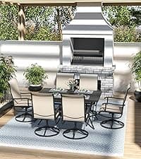 Pamapic Patio Heater, 48,000 BTU Pyramid Flame Outdoor Heater with Cover, Quartz Glass Tube Hammered Bronze Tower Propane Outdoor Heater with Wheels