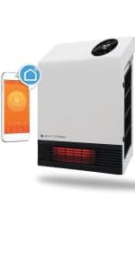 Heat Storm Deluxe Space 1000 Watt Infrared Wall Mount Electric Heater, White