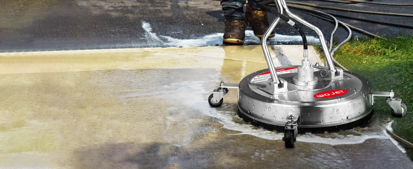 22" Pressure Washer Surface Cleaner with 4 Wheels & Dual Handles & 3 Nozzles, 4500PSI 6GPM Stainless Steel Pressure Washer Attachment for Concrete Driveway Sidewalk Deck Patio, Commercial Grade