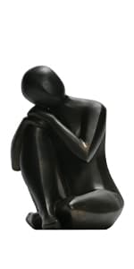 Guichifun Yoga Dancer Statue Home Decoration - Resin Bronze Sculpture Modern Creative Home Garden Statue Handicrafts Art Ware Home Décor Office Room or Outdoor Garden Gifts 16.3 x 7.15 x 13.9 Inch