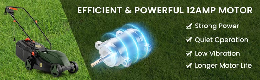 Goplus Lawn Mower, Electric Lawn Mowers with Grass Collection Box, 10 AMP Motor, 13" Cutting Deck, 3 Adjustable Cutting Positions, Walk-Behind Small Corded Lawnmower for Garden Farm Yard