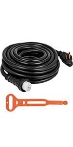 Vevor 75Ft 50 Amp Generator Extension Cord 4 Wire 8 Gauge Generator Cord 125V 250V Generator Power Cord N14-50P & SS2-50R & CS6364 Twist Lock Connectors : Everything Else