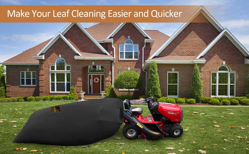 Lawn Tractor Leaf Bag, Grass Catcher Bag, 78.7 x 51.1Inch, Large Capacity for Fast Leaf Collection, Mesh Vent Design,Upgraded Thickened Heavy Duty Material Fits for Most Riding Lawn Mowers