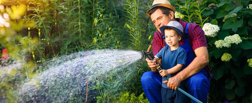 Garden Hose 50ft, Non-Expanding Water Hose Ultra Lightweight, Kink-Free, Sturdy, Flexible, Abrasion Resistant Hose for Yard, Lawn, Outdoor, Marine and Camper