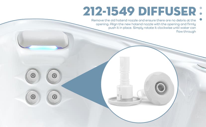2'' Spa Hot Tub Jets Compatible with Cluster Storm Internal Directional Jet 212-1549/218-51405 Replacement for Bathtub Jets and Hot Tub (5PC)