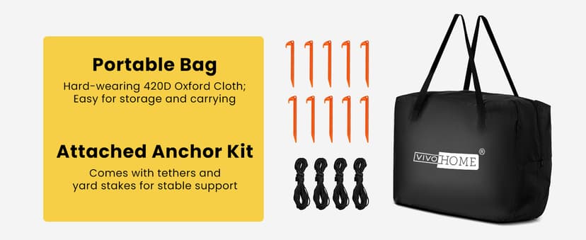 VIVOHOME 14 FT Inflatable Projector Screen for Outside, Blow Up Movie Screen Outdoor Use, Mega Large TV Screen with Carry Bag for Backyard, Tube Leg Support