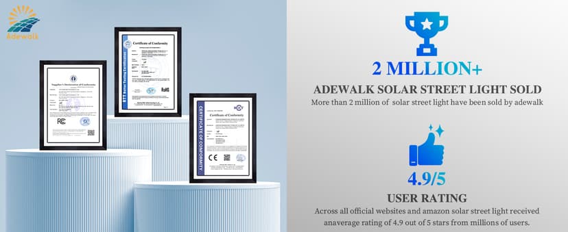 5000W Solar Lights Outdoor - 6500K LED Solar Street Lights Outdoor, Dusk to Dawn, IP66 Waterproof Solar Flood Lights with Motion Sensor and Remote Control for Yard, Patio, 2 Pack