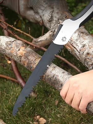 Folding Pruning Hand Saw 10 Inch Blades with SK5 Steel Blade for Tree Trimming, Camping, Gardening, Hunting, Cutting Wood, PVC, Bone with Ergonomic Handle Design