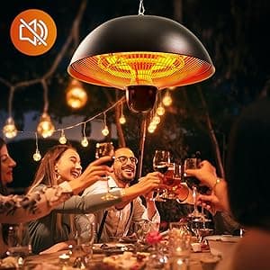 Hanging Patio Heater, Outdoor/Indoor Electric Infrared, Ceiling Heater with 3 Adjustable Modes 600W/900W/1500W.
