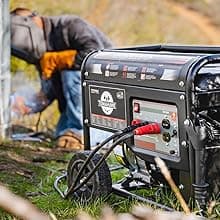 TOMAHAWK Welder Generator Stick Welder Engine Driven 120 Amp 7 HP Gasoline Portable 2,200 Watt Quiet Inverter Generator Engine