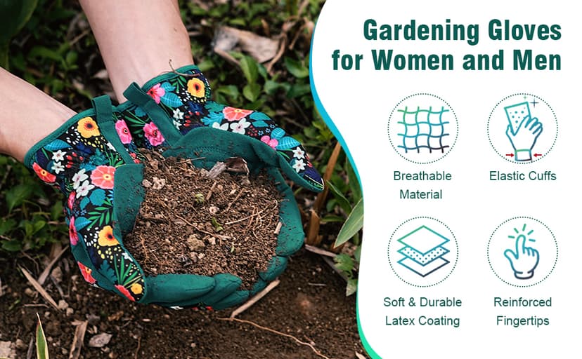 Gardening Gloves for Women, Breathable leather Garden Gloves with Grip, Thorn-Proof Puncture-Resistant Work Gloves