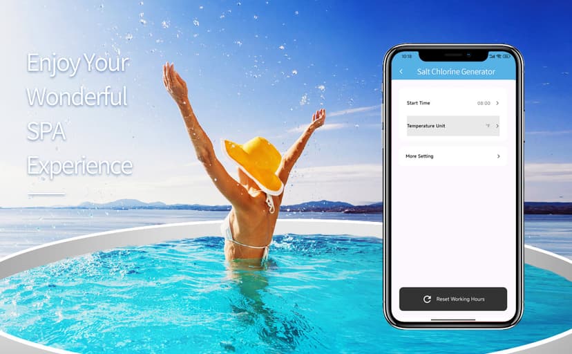 WiFi Salt Chlorine Generator, Briidea Chlorine Generator with USA Titanium Salt Cell, Designed for Hot Tubs & Swim Spas Up to 2,000 Gallons, Advanced APP Remote Control