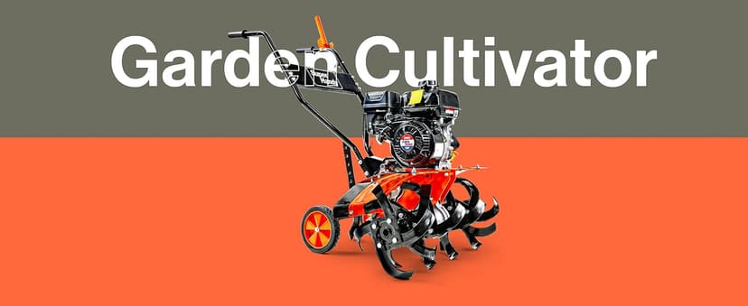 SuperHandy RotoTiller Cultivator 27” Inch Tilling Width 7HP 209cc 4 Stroke Gas Motor 6 Premium Steel Adjustable Forward Rotating Tines for Garden & Lawn, Digging, Weed Removal