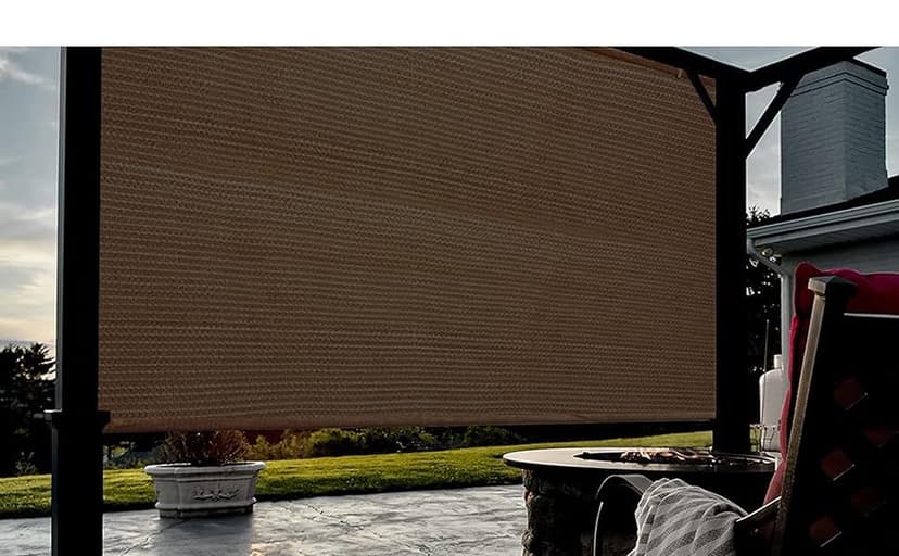 FAIR WIND Shade Cloth 90% Sun Shade Fabric Privacy Screen Shade Cover Patio Canopy with Grommets Shade Net for Garden Outdoor Pergola 6 x 6 FT - Grey