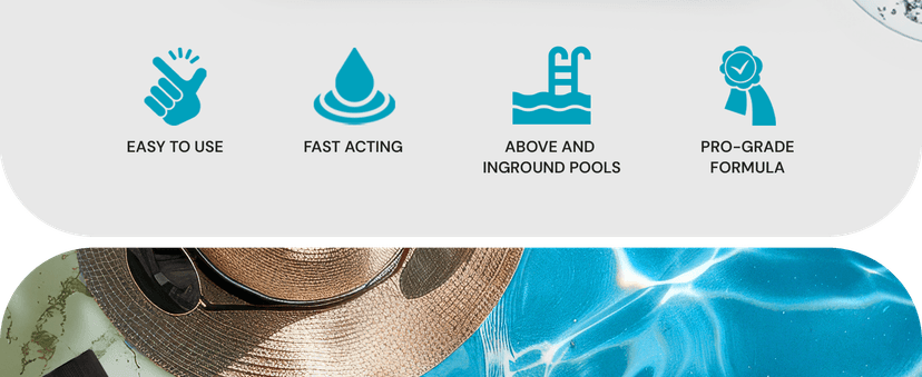 Pool Opening Chemical - 32oz for up to 30,000 gallons - Pool Starter Kit for Above Ground & Inground Pools - AquaDoc Pool Chemicals Made in USA