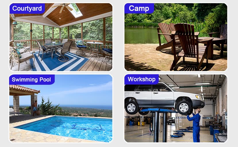 37" Evaporative Air Cooler 3000 CFM, 8 Gal Water Tank, 3 Speeds, Oscillating Cools up to 720 Sq. ft, Portable Industrial Swamp Water Cooler for Outdoor Commercial Factory - Gray