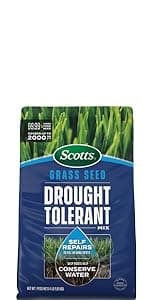 Scotts Grass Seed Drought Tolerant Mix, Kentucky Bluegrass and Tall Fescue Grass Seed Mix, Covers up to 2,000 sq. ft., 4 lb.