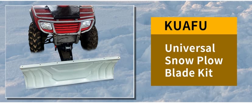 KUAFU Snow Plow Blade Universal Kit Steel Adjustable 48" Complete Universal Kit Package Compatible with ATV Honda Kawasaki Polaris Aeon Crossland Arctic-Cat Alterra (You Will get 2 Packages)