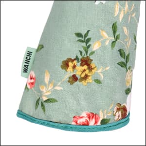 Gardening Gloves, Durable and Comfortable Women's Long Garden Gloves for Gardening Work and Yard Work, Leather Gardening Gloves for Women, Green Print (Medium)