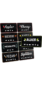 Meat Temperature Magnet & BBQ Smoker Guide - Pellet Grill Accessories - Wood, Time, & Temp - Grilling Gifts for Men