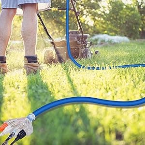 50ft 10-Gauge Heavy Duty 3-Outlet Indoor/Outdoor Extension Cord,Grounded 15-Amp Three-Prong Power-Cord with The End Light Up