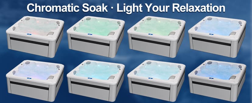 OCEAN FUTURE Outdoor Hot Tub, Massage Spa with 35 Jets, 240V Outdoor Spa with LED Lights, Control Panel and Ergonomic Seat Fits 6 People, Acrylic Hot Tub Spas 85" x 85"