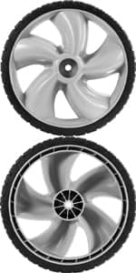 12 Inch 734-04019 Rear Wheel Replacement for MTD 734-04127, Lawn Mower Wheel 12" x 2.125" S-Wave Wheel Tire Compatible with Most Troy Bilt Walk-Behind Push Lawn Mower, 2 Pack