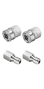 Downstream Injector for Pressure Washer, Power Washer Chemical Injector Kit, Soap Injector, 3/8 Inch Quick Connect, 4000 PSI