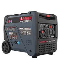 A-iPower 7600W Dual Fuel Portable Inverter Generator, Electric Start RV Ready, EPA & CARB Compliant CO Sensor, With Telescopic Handle For Backup Home Use, Tailgating & Camping (SUA7600iED)