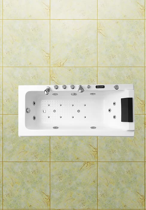 72-Inch Whirlpool Jetted Tub,Acrylic Hydro Massage Bathtub with 10 Jets, Color-Changing LED Lights,2-Person Jetted Bath Tub for Couples