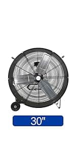 BILT HARD 5200 CFM 20" High-Velocity Industrial Pedestal Fan, 3-Speed Oscillating Stand Fan, Heavy Duty Metal Fan for Commercial, Warehouse, Garage Use