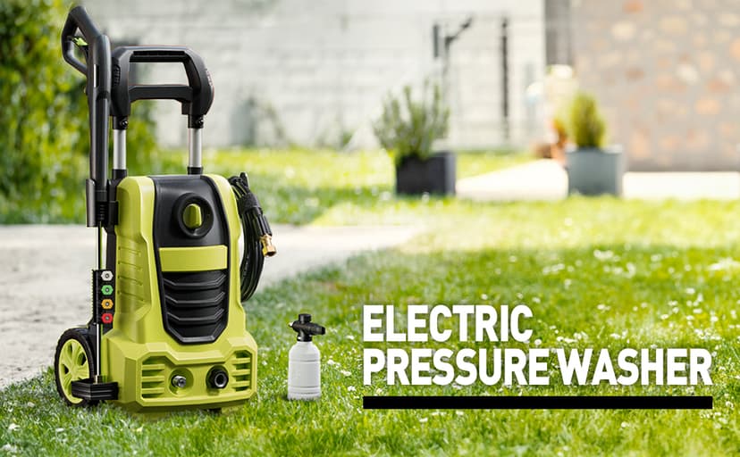 Electric Pressure Washer, 26 FT Hose Pressure Cleaner 2030 PSI with 4 Nozzles Tips,Surface Cleaning with Upgraded Swivel Joint for Car/Fences/Patios/Daily Needed (Mint Green)