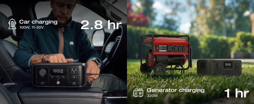 EF ECOFLOW Portable Power Station RIVER 3, 245Wh LiFePO4 Battery Power Station, 300W Up to 600W AC Output, <20 MS UPS & <30 dB, 1Hr Fast Charging Solar Generator for Outdoor/Camping/Home Use