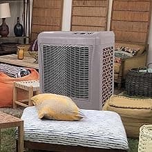 Hessaire MC37M Portable Evaporative Cooling Fan, Indoor/Outdoor High Temp Low Humidity Environments, 3100 CFM, 950 sq. ft., 3-Speed Fan, 59 dB, Gray