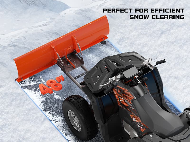 48" Snow Plow Blade Adjustable 0/15/30 Degrees- Heavy-Duty Plow Universal for ATVs, UTVs, and Lawn Tractors – Durable Steel Construction, Easy Mounting, Perfect for Driveway & Sidewalk Clearing