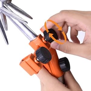 Rotary Cultivator Garden Rotary Tiller Adjustable Stainless Steel Poles Hand Tiller for Soil Mixing or Reseeding Grass Lawn Tiller Total Length 57 Inch