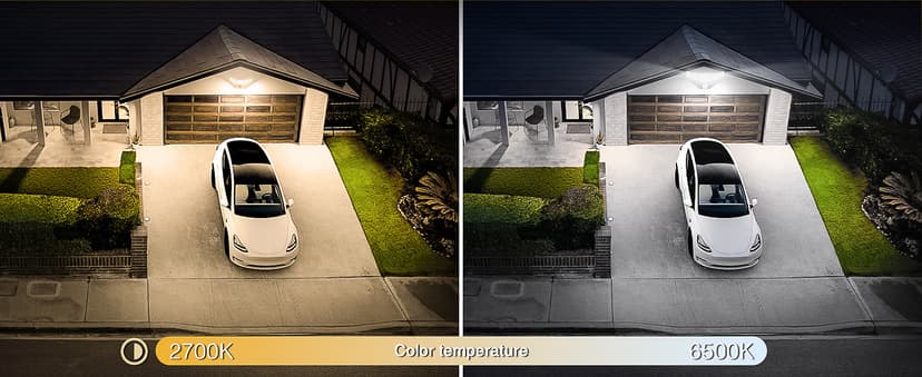 Onforu 5 Heads 65W Smart LED Security Lights Motion Sensor Outdoor, 340° Illumination WiFi Alexa Flood Light 5500LM APP Control, 2500K-6500K Exterior Motion Detector, IP65 Wall Light for Yard, White