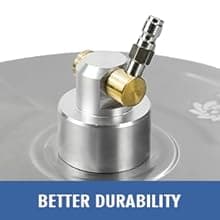 janz 14" Pressure Washer Surface Cleaner with 4 Wheels, Stainless Steel Housing, 1/4" Quick Plug, 2 Extension Wands, 2 Replacement Nozzles and 3 Spray Nozzles, 4000 PSI