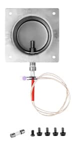 Upgraded Grill Induction Fan Replacement Part for Pit Boss, Traeger, Camp Chef Wood Pellet Grills, Sam's Club, Z Grills Pellet Grills, AC120V 60Hz Grill Combustion Fan Kit Replacement Parts