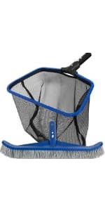 POOLAZA Hot Tub Skimmer Net Handheld, Professional Pool, Spa, Pound Skimmer Net with Aluminum Pole Handle, Deep Ultra Fine Mesh Netting Small Pool Skimmer Net, Upgrade Durable Hot Tub Net Hand Skimmer