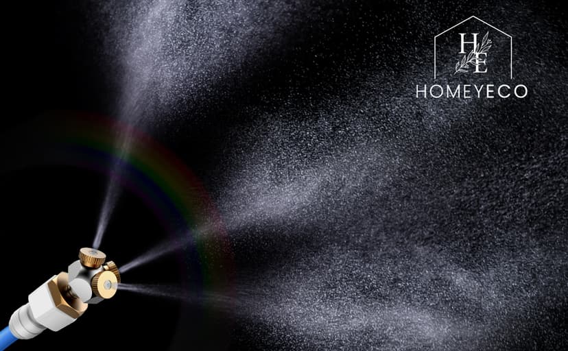 Portable Misting System with Water Pump, Plant Sprayer & Garden Hose Mister 3-in-1, No Faucet Required Misters for Outside Patio Beach Camping Golf Cart Boat, Smart Misting Cooling System