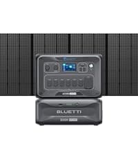 BLUETTI Solar Generator AC500 & B300K Expansion Battery with 2 200W Solar Panels Included (Ships Separately), 2,764.8Wh Portable Power Station w/ 6 5,000W AC Outlets, LFP Power for Home Use