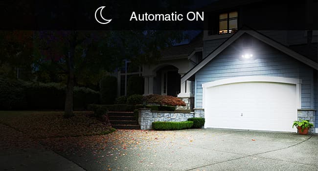 Onforu 60W LED Dusk to Dawn Outdoor Lighting, 6000LM Exterior Flood Light, IP65 Waterproof Outdoor 3 Adjustable Heads Photocell Security Lights Fixture, 6500K Floodlights for Garage, Patio, Yard