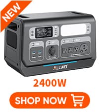 ALLWEI 300W Solar Generator with 100W Solar Panel Included, 280Wh Portable Power Station with AC Outlet USB Port, Solar Powered Battery Generator for Outdoor Camping, Home Backup, Power Outage