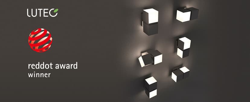 LUTEC Cuba 3000K 1100LM LED Integrated Porch Wall Light Outdoor and Indoor Bedroom LED Wall Lantern Sconce-Black